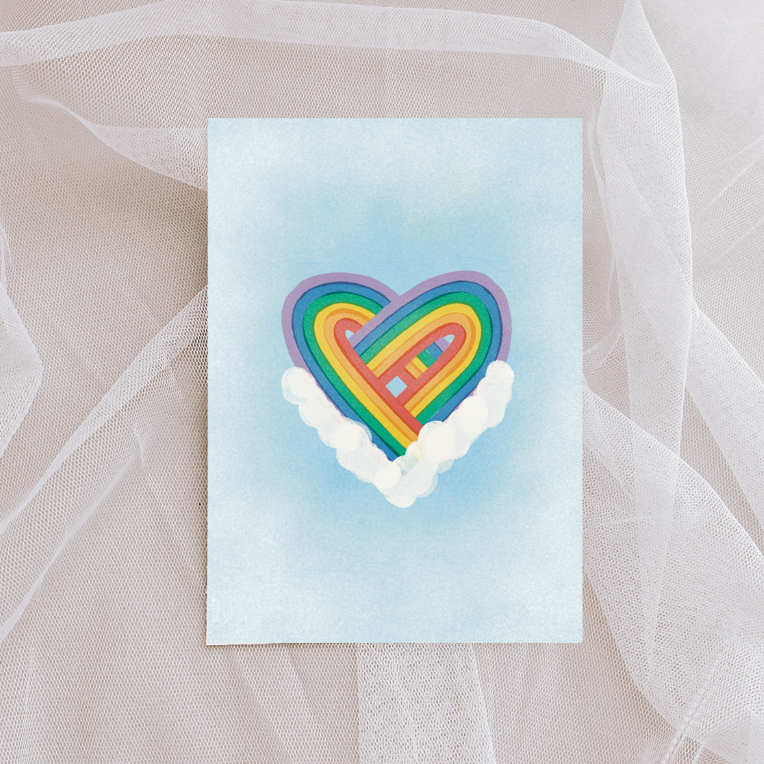 Rainbow Heart Card