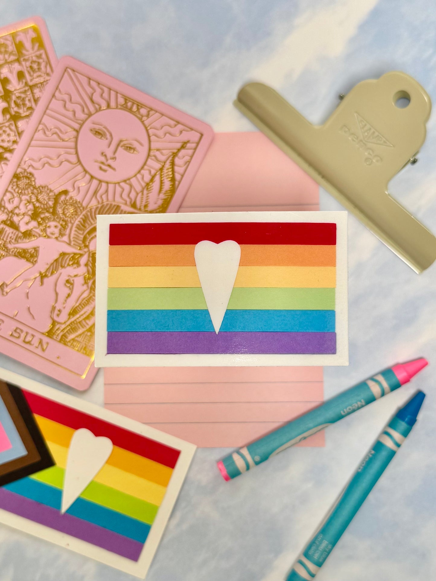 Rainbow Flag Paper Art Sticker