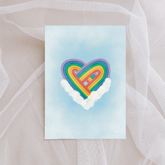 Rainbow Heart Card
