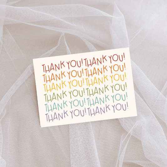 Rainbow Thank You! Card