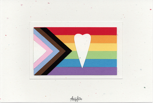 Progress Pride Flag Paper Art