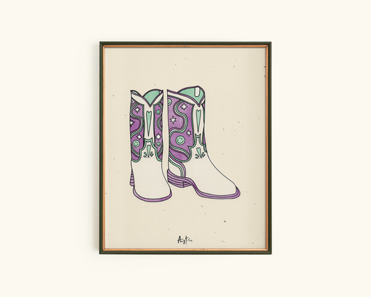 Genderqueer Pride Boot Print