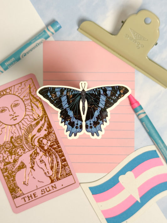 Blue Butterfly Sticker