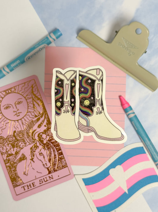 Equality Pride Boot Sticker
