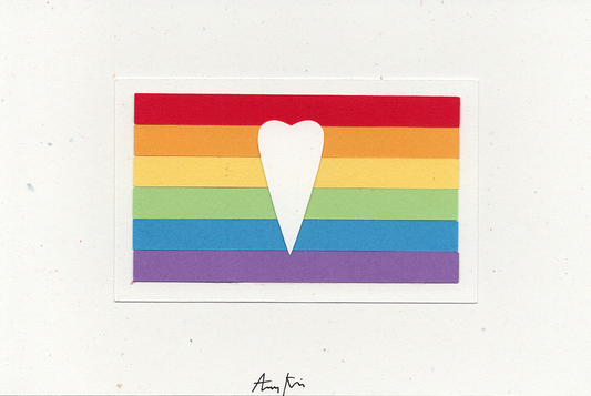 Pride Flag Paper Art